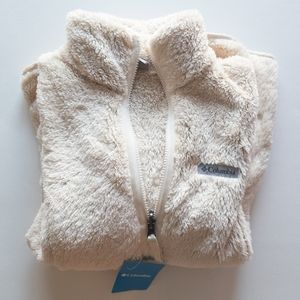 Fuzzy Cream Columbia Coat - Small